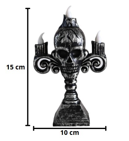 CASTICAL CAVEIRA 16CM C/LUZ